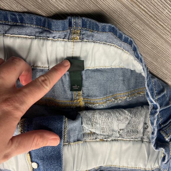 Wild fable denim blue jean mini skirt large - Picture 3 of 6